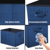 image:imageSimple Houseware 15 x 13 Foldable Fabric Storage Bin with Handles PinkSteel Blue