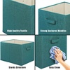 image:imageSimple Houseware 15 x 13 Foldable Fabric Storage Bin with Handles PinkTurquoise