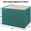 image:imageSimple Houseware 15 x 13 Foldable Fabric Storage Bin with Handles PinkTurquoise