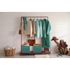 image:imageSimple Houseware 15 x 13 Foldable Fabric Storage Bin with Handles PinkTurquoise