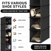 image:imageSimple Houseware 2 Pack 10 Shelves Hanging Shoe Organizer GrayBlack