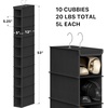 image:imageSimple Houseware 2 Pack 10 Shelves Hanging Shoe Organizer GrayBlack