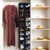 image:imageSimple Houseware 2 Pack 10 Shelves Hanging Shoe Organizer GrayBlack
