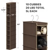 image:imageSimple Houseware 2 Pack 10 Shelves Hanging Shoe Organizer GrayBrown