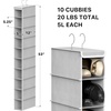 image:imageSimple Houseware 2 Pack 10 Shelves Hanging Shoe Organizer GrayGrey
