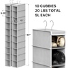 image:imageSimple Houseware 2 Pack 10 Shelves Hanging Shoe Organizer GrayGrey
