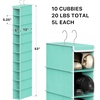 image:imageSimple Houseware 2 Pack 10 Shelves Hanging Shoe Organizer GrayTurquoise