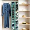 image:imageSimple Houseware 2 Pack 10 Shelves Hanging Shoe Organizer GrayTurquoise