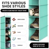 image:imageSimple Houseware 2 Pack 10 Shelves Hanging Shoe Organizer GrayTurquoise