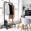 image:imageSimple Houseware 30 W Narrow Freestanding Garment Rack with Shelves Black