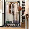 image:imageSimple Houseware 30 W Narrow Freestanding Garment Rack with Shelves Black