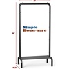 image:imageSimple Houseware 30 W Narrow Freestanding Garment Rack with Shelves Black