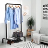 image:imageSimple Houseware 30 W Narrow Freestanding Garment Rack with Shelves Black