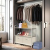 image:imageSimple Houseware 3Tier Closet Storage with 2 Drawers GreyBeige