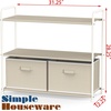 image:imageSimple Houseware 3Tier Closet Storage with 2 Drawers GreyBeige