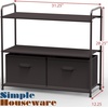 image:imageSimple Houseware 3Tier Closet Storage with 2 Drawers GreyBrown