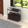 image:imageSimple Houseware 3Tier Closet Storage with 2 Drawers GreyBrown