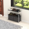 image:imageSimple Houseware 3Tier Closet Storage with 2 Drawers GreyDark Grey