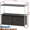 image:imageSimple Houseware 3Tier Closet Storage with 2 Drawers GreyDark Grey