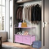 image:imageSimple Houseware 3Tier Closet Storage with 2 Drawers GreyPink