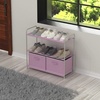image:imageSimple Houseware 3Tier Closet Storage with 2 Drawers GreyPink