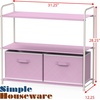 image:imageSimple Houseware 3Tier Closet Storage with 2 Drawers GreyPink