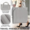 image:imageSimple Houseware 60 Travel Garment Bag 4 Gusset Lightweight Gray 3 Pack43Inch  1Pack  Gray