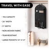 image:imageSimple Houseware 60 Travel Garment Bag 4 Gusset Lightweight Gray 3 Pack43Inch w Pocket  3Pack  Black