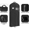 image:imageSimple Houseware 60 Travel Garment Bag 4 Gusset Lightweight Gray 3 Pack60Inch  3Pack  Black