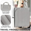 image:imageSimple Houseware 60 Travel Garment Bag 4 Gusset Lightweight Gray 3 Pack60Inch  3Pack  Gray