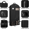 image:imageSimple Houseware 60 Travel Garment Bag with Pockets Heavy Duty Suit Bag54Inch Long w Pocket  Single