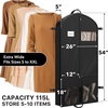 image:imageSimple Houseware 60 Travel Garment Bag with Pockets Heavy Duty Suit Bag54Inch Long w Pocket  Single
