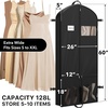 image:imageSimple Houseware 60 Travel Garment Bag with Pockets Heavy Duty Suit Bag60Inch Long w Pocket  Single