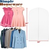 image:imageSimple Houseware 65Inch Clear Garment Bags with Zipper for Gowns 2 Pack10 Pack  40