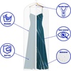 image:imageSimple Houseware 65Inch Clear Garment Bags with Zipper for Gowns 2 Pack2 Pack  65