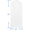 image:imageSimple Houseware 65Inch Clear Garment Bags with Zipper for Gowns 2 Pack6 Pack  60