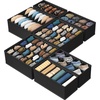 image:imageSimple Houseware Closet Underwear Organizer Drawer Divider Assorted 7 pcsBlack