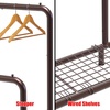 image:imageSimple Houseware Double Rod Clothing Garment Rack wBottom Shelves BronzeBronze