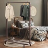 image:imageSimple Houseware Double Rod Clothing Garment Rack wBottom Shelves BronzeBronze