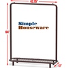 image:imageSimple Houseware Double Rod Clothing Garment Rack wBottom Shelves BronzeBronze