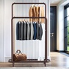 image:imageSimple Houseware Double Rod Clothing Garment Rack wBottom Shelves BronzeBronze