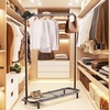 image:imageSimple Houseware Double Rod Clothing Garment Rack wBottom Shelves BronzeBronze