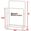 image:imageSimple Houseware Double Rod Clothing Garment Rack wBottom Shelves BronzeWhite
