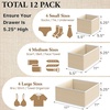 image:imageSimple Houseware Foldable Drawer Organizer Stocking Bin Set of 12 GrayBeige