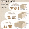 image:imageSimple Houseware Foldable Drawer Organizer Stocking Bin Set of 12 GrayBeige