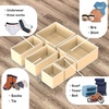 image:imageSimple Houseware Foldable Drawer Organizer Stocking Bin Set of 12 GrayBeige