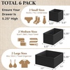 image:imageSimple Houseware Foldable Drawer Organizer Stocking Bin Set of 12 GrayBlack