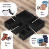 image:imageSimple Houseware Foldable Drawer Organizer Stocking Bin Set of 12 GrayBlack