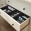 image:imageSimple Houseware Foldable Drawer Organizer Stocking Bin Set of 12 GrayBlack