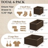image:imageSimple Houseware Foldable Drawer Organizer Stocking Bin Set of 12 GrayBrown